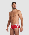 Maillot de bain Icons taille basse homme rouge-blanc