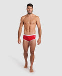 Maillot de bain Icons taille basse homme rouge-blanc