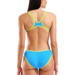 Arena Women's One Biglogo One Piece Turquoise / Yellow