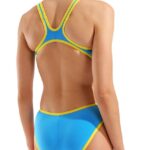 Arena Women's One Biglogo One Piece Turquoise / Yellow