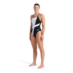 Arena Women's Diamond Swimsuit Lightdrop Back black-white