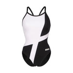 Arena Women's Diamond Swimsuit Lightdrop Back black-white