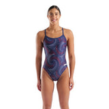 Women's Fireflow Swimsuit Challenge Back Navy - Team Red - White