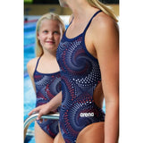 Women's Fireflow Swimsuit Challenge Back Navy - Team Red - White