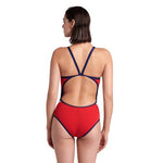 Arena Icons Super Fly Back Solid Red-marineblauw voor dames
