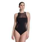 Arena Women's Mesh Panels Swim Pro Back Black