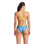 Arena Women's Ondulation Swimsuit Lace Back multi navy-soft green