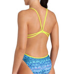 Arena Women's Ondulation Swimsuit Lace Back multi navy-soft green