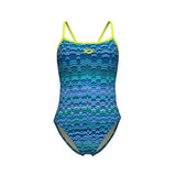 Arena Women's Ondulation Swimsuit Lace Back multi navy-soft green