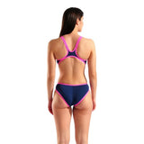 Arena Dames One Biglogo One Piece Marine-Fluo-Rood