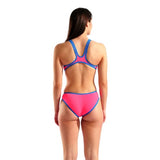 Arena Dames One Biglogo One Piece Marine-Fluo-Rood
