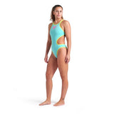 Arena Women's One Biglogo One Piece Dark Water-Soft Green