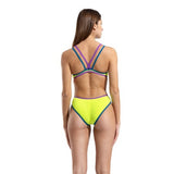 Women's One Double Cross Back One Piece Artic Lime - Blue Cosmo