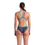 Women's One Double Cross Back One Piece asphalt-purple
