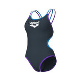 Women's One Double Cross Back One Piece asphalt-purple