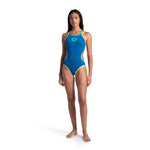 Women's One Double Cross Back One Piece blue-cosmo-softgreen