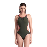 Women's One Double Cross Back sage-black-fluo red