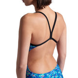Women's Arena Pooltiles Swimsuit Challenge Back black-blue multi