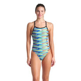Arena Women's Racing Stripe Swimsuit Xcriss Cross black-multiblack