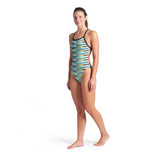 Arena Women's Racing Stripe Swimsuit Xcriss Cross black-multiblack