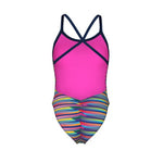 Arena Women's Racing Stripe Xcriss Cross navy multi-navy