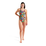 Women's Rain Forest Swimsuit Tie Back Multi Green - Navy