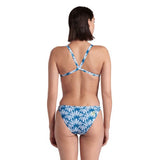 Women's Arena Hooked Reverse One Piece white-blue cosmo