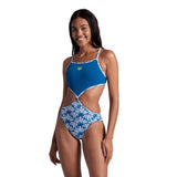 Women's Arena Swimsuit Twist N Mix R white-blue cosmo