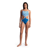 Women's Arena Swimsuit Twist N Mix R white-blue cosmo