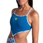 Women's Arena Swimsuit Twist N Mix R white-blue cosmo