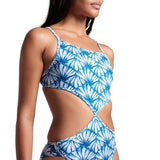 Women's Arena Swimsuit Twist N Mix R white-blue cosmo