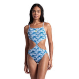 Women's Arena Swimsuit Twist N Mix R white-blue cosmo