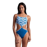 Women's Arena Swimsuit Twist N Mix R white-blue cosmo