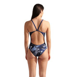 Women's Scratched Swimsuit Super Fly Back Multi-White - Navy