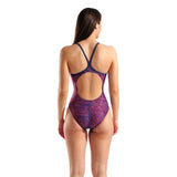 Women's Snakeskin Swimsuit Swim Pro Back Black - Team Red - White