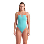 Arena Women's Solid Reversible Swimsuit Challenge Back plum-bright-coral
