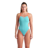 Arena Women's Solid Reversible Swimsuit Challenge Back plum-bright-coral