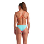 Arena Women's Solid Reversible Swimsuit Challenge Back plum-bright-coral