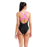 Arena Women's Control Pro Back Black - Shocking Pink