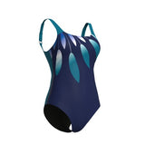 Women's Swimsuit Giuliana Squared Back C Cup navy-greenblue