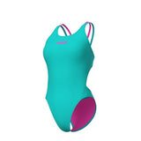 Women's Swimsuit Tech Multi Solid water/shocking-pink