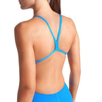 Women's Arena Team Swimsuit Challenge Solid Blue river-artic lime