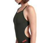 Women's Arena Team Swimsuit Challenge Solid Dark-sage