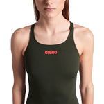 Women's Arena Team Swimsuit Pro Solid dark sage