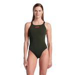 Women's Arena Team Swimsuit Pro Solid dark sage