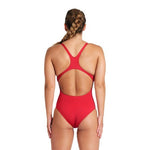 Women's Arena Team Swimsuit Pro Solid Red-White