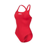 Women's Arena Team Swimsuit Pro Solid Red-White