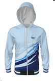 Sweater met capuchon en ritssluiting dames MEGA wit