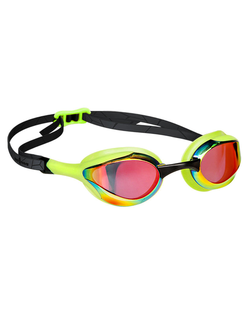 Goggle Alien Mirror Rainbow Green-Black – Not Normal Swimwear