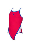 Team Stripe JR Super Fly Back One Piece Freak Rose voor meisjes - neonblauw